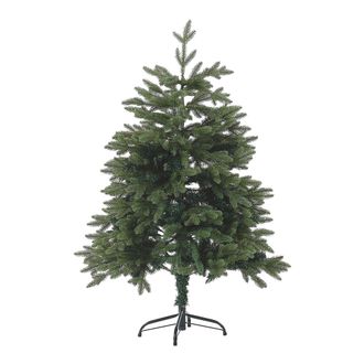 Beliani Beliani - Rbol De Navidad Artificial Verde Pvc Base Met&aacute;lica 120 Cm Estilo Tradicional Huxley