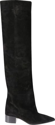 Khaite Andee Over-the-Knee Slouchy Boot - Dames - Over de knie laarzen - Zwart - 36 EU - Leer - Schoenen