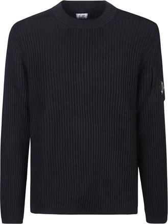C.P. Company Crew Neck in Re-Wool - Heren - Ronde hals truien - Zwart - 3XL - Wol - Truien & Vesten