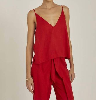Lenny Niemeyer V Neck Strap Tank Top In Paprika