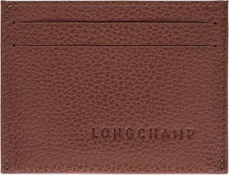 Longchamp Le Foulonn&eacute; card holder - women - Calf Leather - One Size - Brown