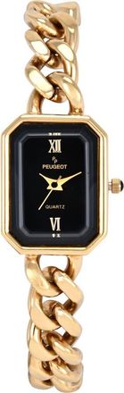 Peugeot Luxury Rectangular Link Braceket Watch- 25x20MM in Gold at Nordstrom