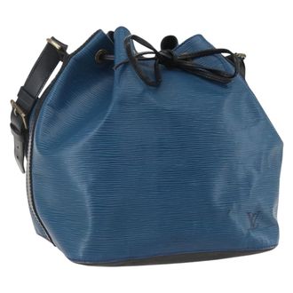 Louis Vuitton Bicolor Petit Noe Epi Leather Blue Leather Handbag (Pre-Owned)