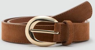Mango Cintura pelle fibbia ovale marrone - Donna - XL - MANGO