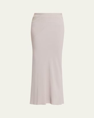 Rick Owens Silk Bias Midi Skirt