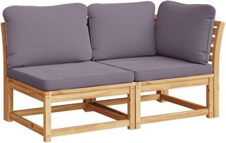 vidaXL Set De Muebles De Jard&iacute;n 2 Piezas Con Cojines Madera Acacia Vidaxl