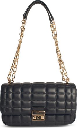 Michael Kors Michael Michael Kors Quilt Black Lear Crossbody Bag