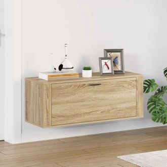 vidaXL Vidaxl - Mueble Zapatero Pared Contrachapada Roble Sonoma 100x35x38 Cm
