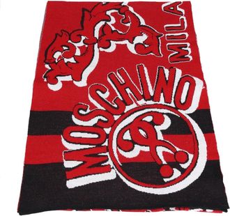 Moschino Wollen en acryl sjaal - Dames - Wintersjaals - Rood - ONE Size - Wol - Accessoires