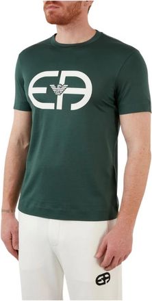 Emporio Armani Slim Fit Ronde Hals T-Shirt Groen - Heren - T-shirts - Groen - S - Katoen - Tops