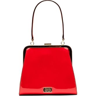 Frances Valentine Lulu Leather Frame Clutch in Red at Nordstrom