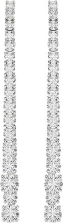 Swarovski Matrix Druppelsieraden Oorbellen - Dames - Oorbellen - Grijs - ONE Size - Accessoires