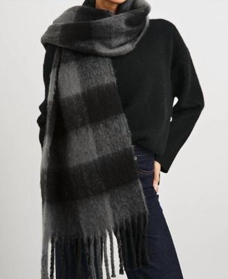 Rails Oslo Scarf In Charcoal Black