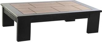 DKD Home Decor Coffee Table - DKD Home Decor - Acacia - 100 x 60 x 30 cm - Black and Natural - Contemporary Design