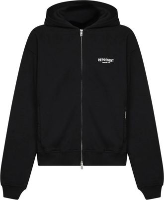 Represent Owners Club Zip Hoodie - Heren - Vesten met rits - Zwart - L - Katoen - Hoodies & sweatvesten