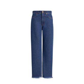 Alberta Ferretti Straight-leg Jeans - female - Alberta Ferretti - Straight Fit Jeans - Blue - 2XL - Jeans