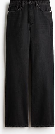 H&M Wide High Jeans - Schwarz