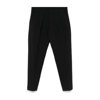 Dondup Straight Trousers with Press-Stud Fastening - male - Dondup - Straight Trousers - Black - W35 - Trousers