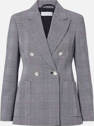 Max Mara Prince of Wales check virgin wool blazer