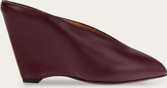 Ferragamo Women Peep toe mule Violet Size 10.5