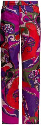 Pucci Pantalones Cargo Estampado Orchidee - Trousers - Mujer - Multicolor - S