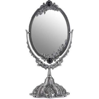 OEM Espejo De Maquillaje, Espejo Decorativo Ovalado Vintage Y Espejo De Doble Cara (plateado)