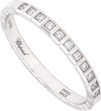 Chopard Ice Cube 18k White Gold Diamond Ring, Size 51 (US 5.75)