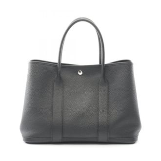 Herm&egrave;s Black Leather Tote Bag (Pre-Owned)