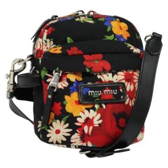 Miu Miu Pre-owned Canvas shoulder-bags - Dames - Pre-owned - Veelkleurig - Maat: ONE Size Leer