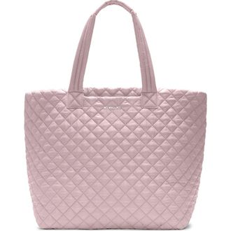 MZ Wallace Large Metro Deluxe II Diamond Quilted Nylon Tote in Quail at Nordstrom