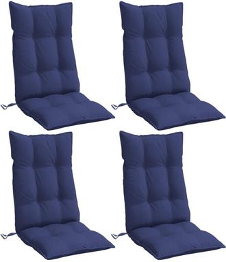 vidaXL Cojines Para Silla Respaldo Alto 4 Uds Tela Oxford Azul Marino Vidaxl