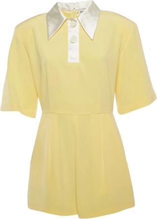 Rowen Rose Cr&ecirc;pe playsuit - Geel