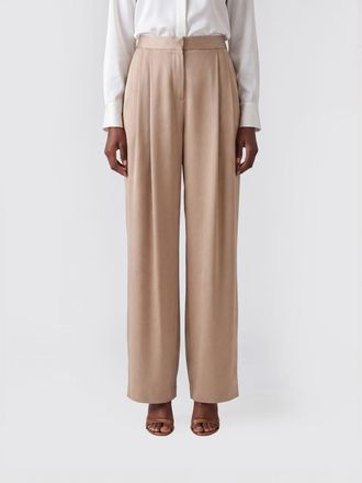 Tom Ford High-Waisted Wide-Leg Silk Palazzo Trousers