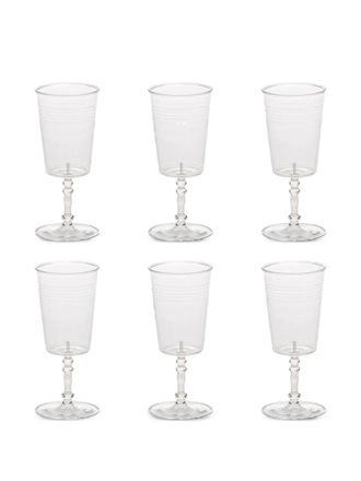 Seletti round-base wine glass (set of six) - Bianco