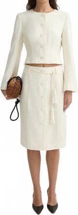 Poss&eacute; Elspeth Midi Skirt In White