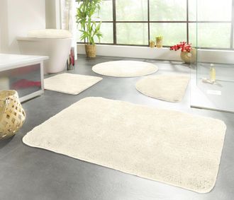 Kinzler Badematte »Chaozhou« Höhe 20 mm rutschhemmend beschichtet fussbodenheizungsgeeignet Badteppich, Uni Farben, weich, als rechteckig, rund & Set erhältli