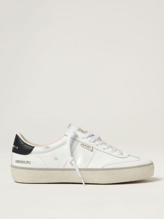 Golden Goose Soul Star Distressed Leather Sneakers with Laminated Logo