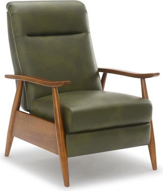 Comfort Pointe Solaris Wood Arm Push Back Recliner - Fern Green