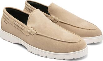 Gernie NYC Venetian Driving Loafer in Sand Suede at Nordstrom Rack, Size 11.5