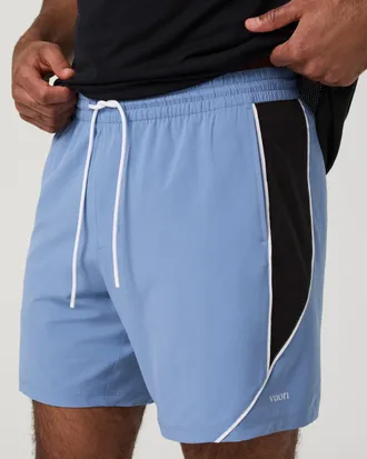 Vuori Clothing Kore Shorts X4 Unlined 7 | Isle Blue/Black | XS, Size Extra Small