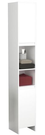VCM Gabinete De Ba&ntilde;o De Madera Vcm Muebles De Ba&ntilde;o Gabinete De Ba&ntilde;o Gabinete Alto Dimensiones Aprox. Al. 189 X An. 30 X P. 30 Cm - Malira (blanco)