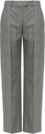 Alexander McQueen Broeken, Dames, Grijs, XS, Wol, Wool Broeken