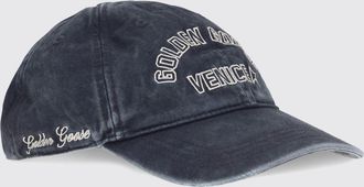 Golden Goose Cappello da baseball in denim di cotone con logo ricamato