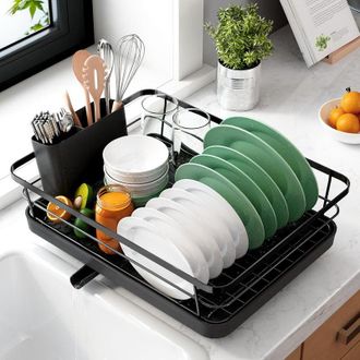 OEM Escurridor De Platos, Escurridor De Platos Que Ahorra Espacio, Escurridor De Platos Para Encimera De Cocina, Escurridor De Platos De Acero Inoxidable 