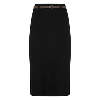 PESERICO Dames, Rokken, Zwart, Maat: XS Gabardine