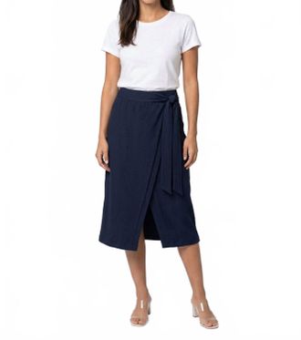 Reiss Jersey Wrap Midi Dress In Navy