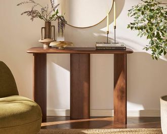 Castlery Nico Console Table, 47.2 for Multi Color, Solid American Oak, Castlery