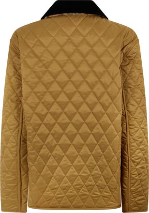 Burberry Womens Quilted Jacket Dranefeld Camel Polyester