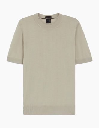 HUGO BOSS Mens H Umauro Sweater Stone - Cream - Size: 38