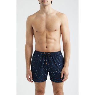 Save The Duck Ademir Swim Trunks in Palms & Surfboards at Nordstrom, Size Xx-Large